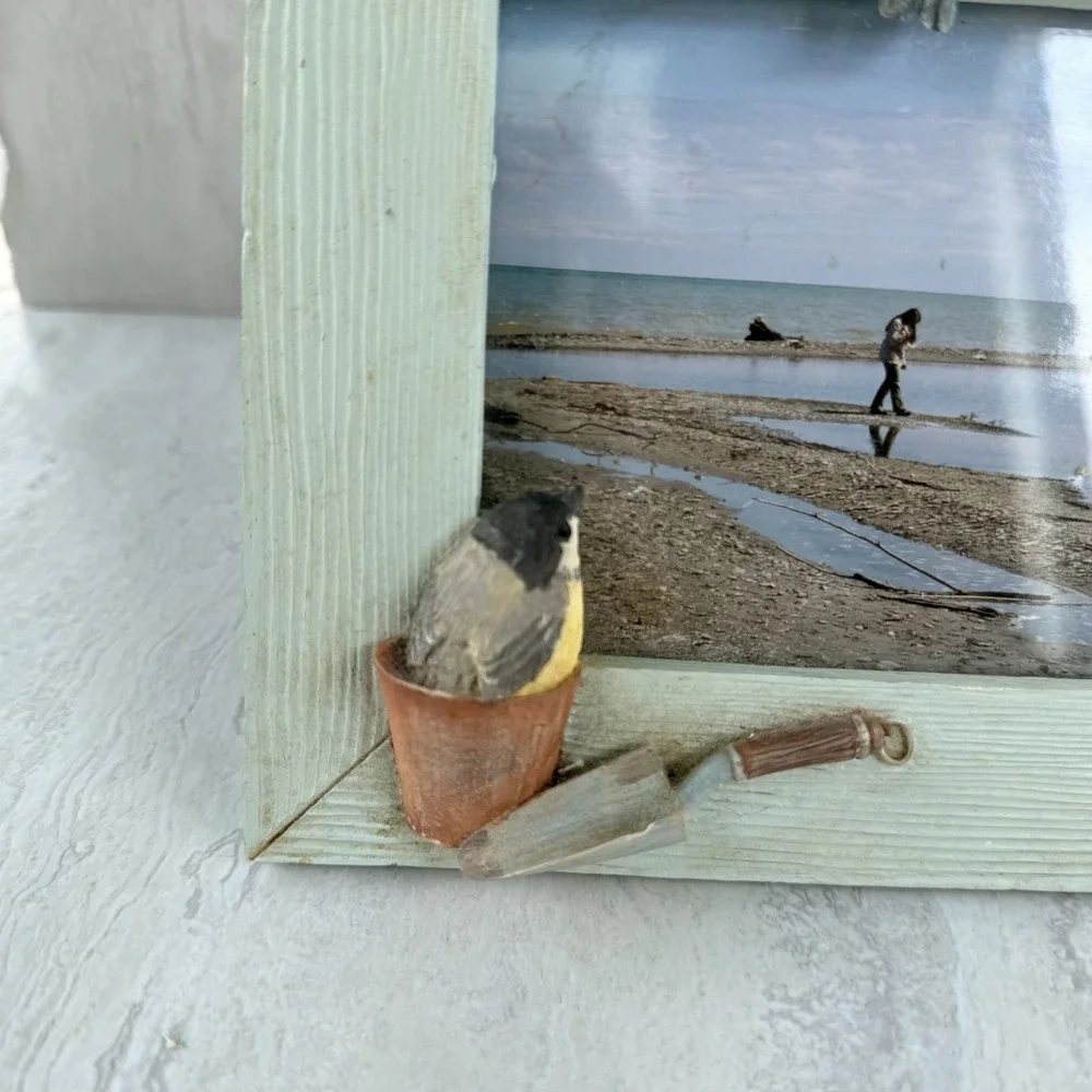 Hallmark Marjolein Bastin Resin Nature's Sketchbook Blue Birds 4x6 Frame #7610